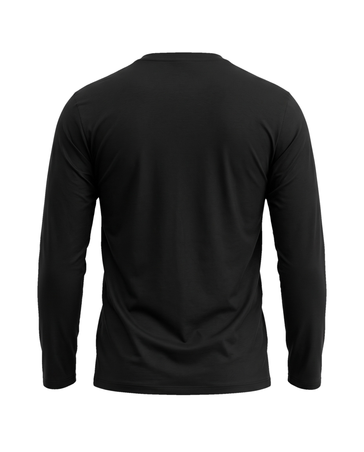 Modal V Long-Sleeve siyah tişört — arka