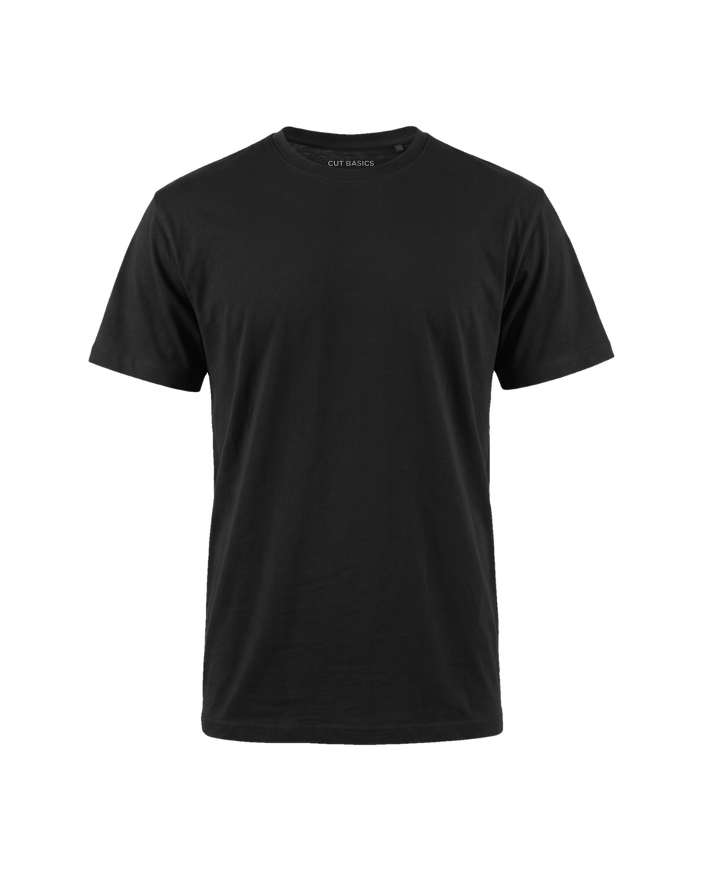 Essential Cotton siyah tişört — ön