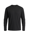 Long-Sleeve Crew siyah tişört — ön