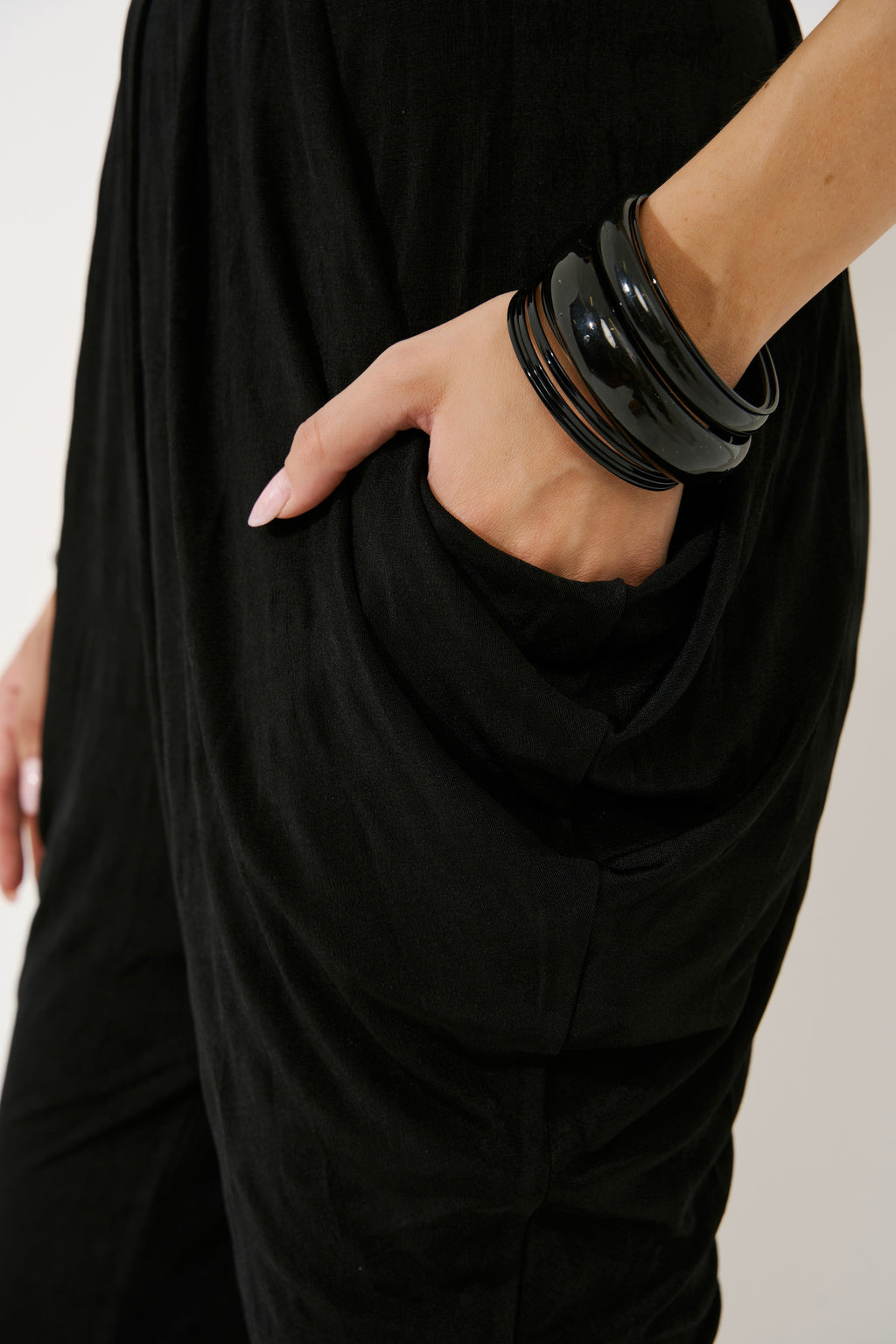 Pleated Tube Jumpsuit with Pockets