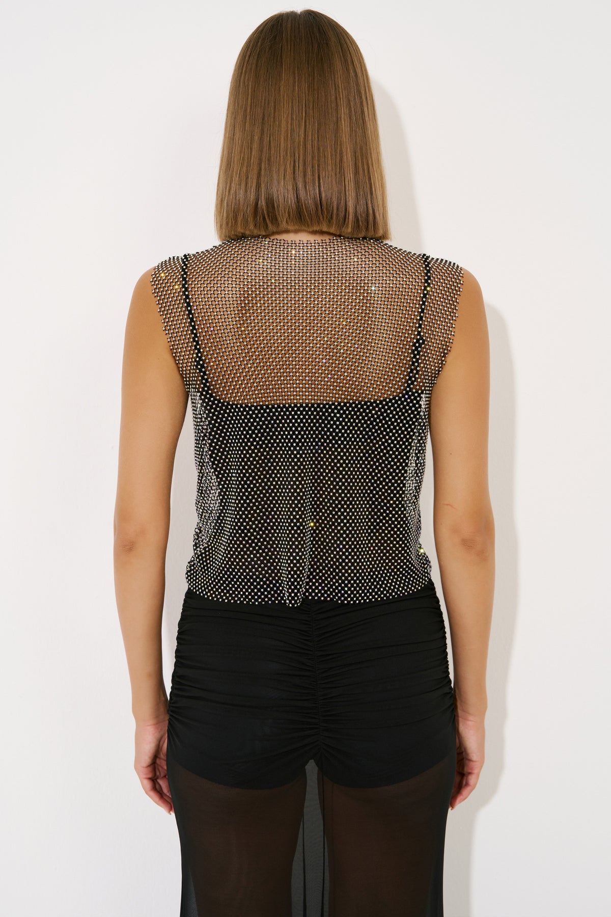 Embellished Net Top