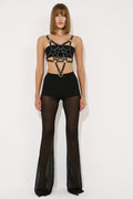 Elastic-Waist Mesh Pants