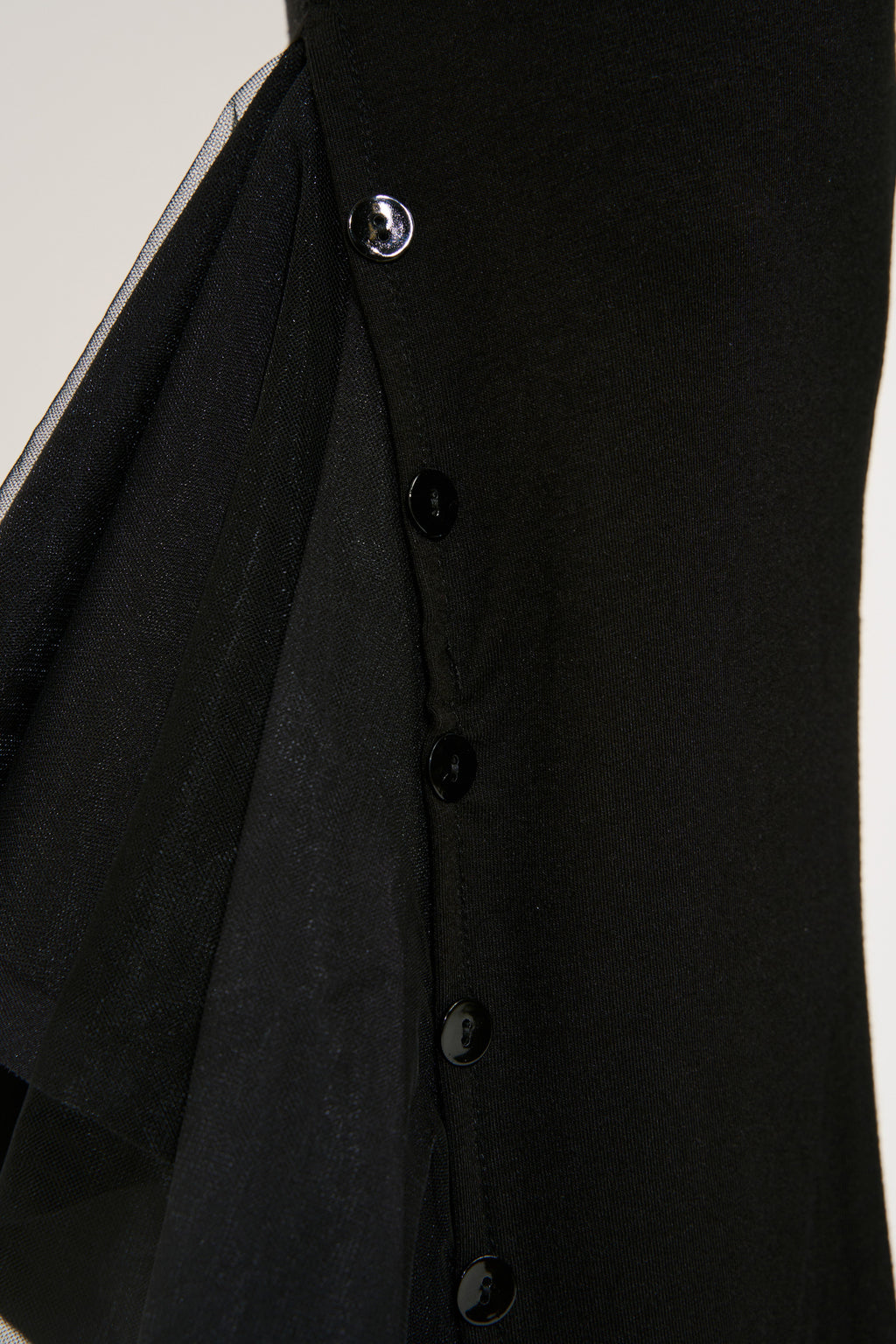 Button-Hem Detail Pants