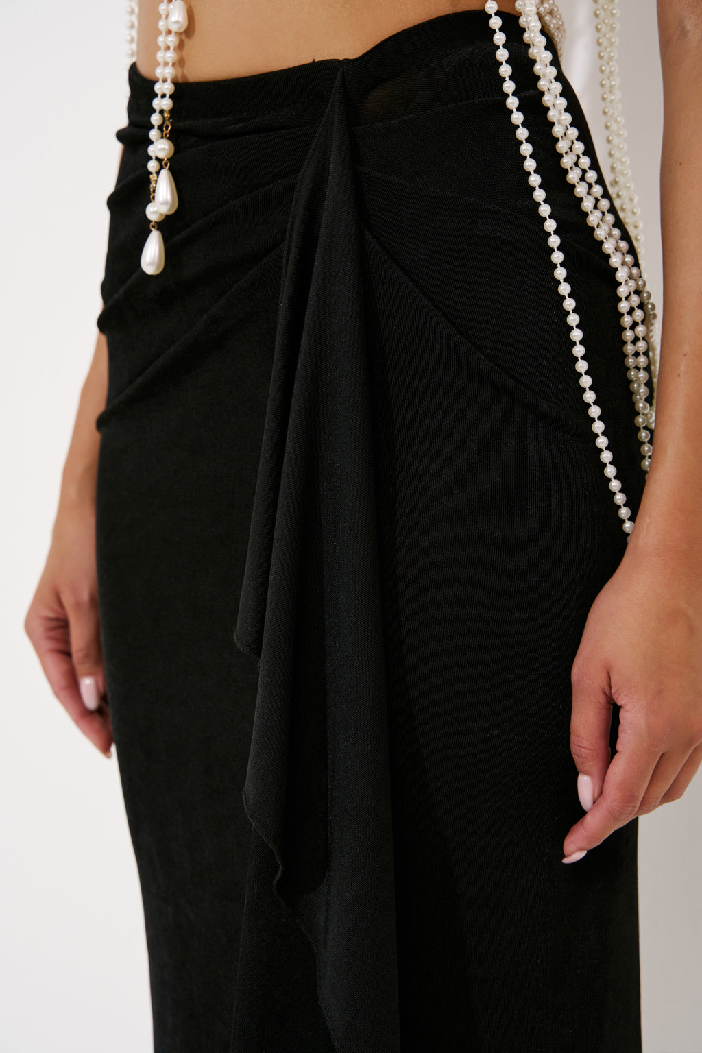 Elastic-Waist Midi Skirt