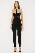 Tie-Neck Jumpsuit Embellished