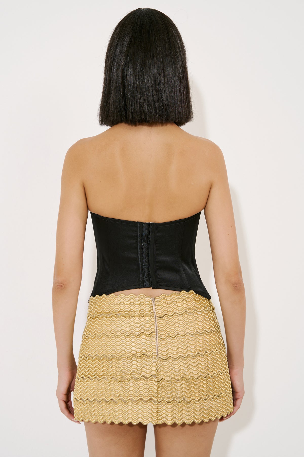 Zip-Back Mini Dress with Lining