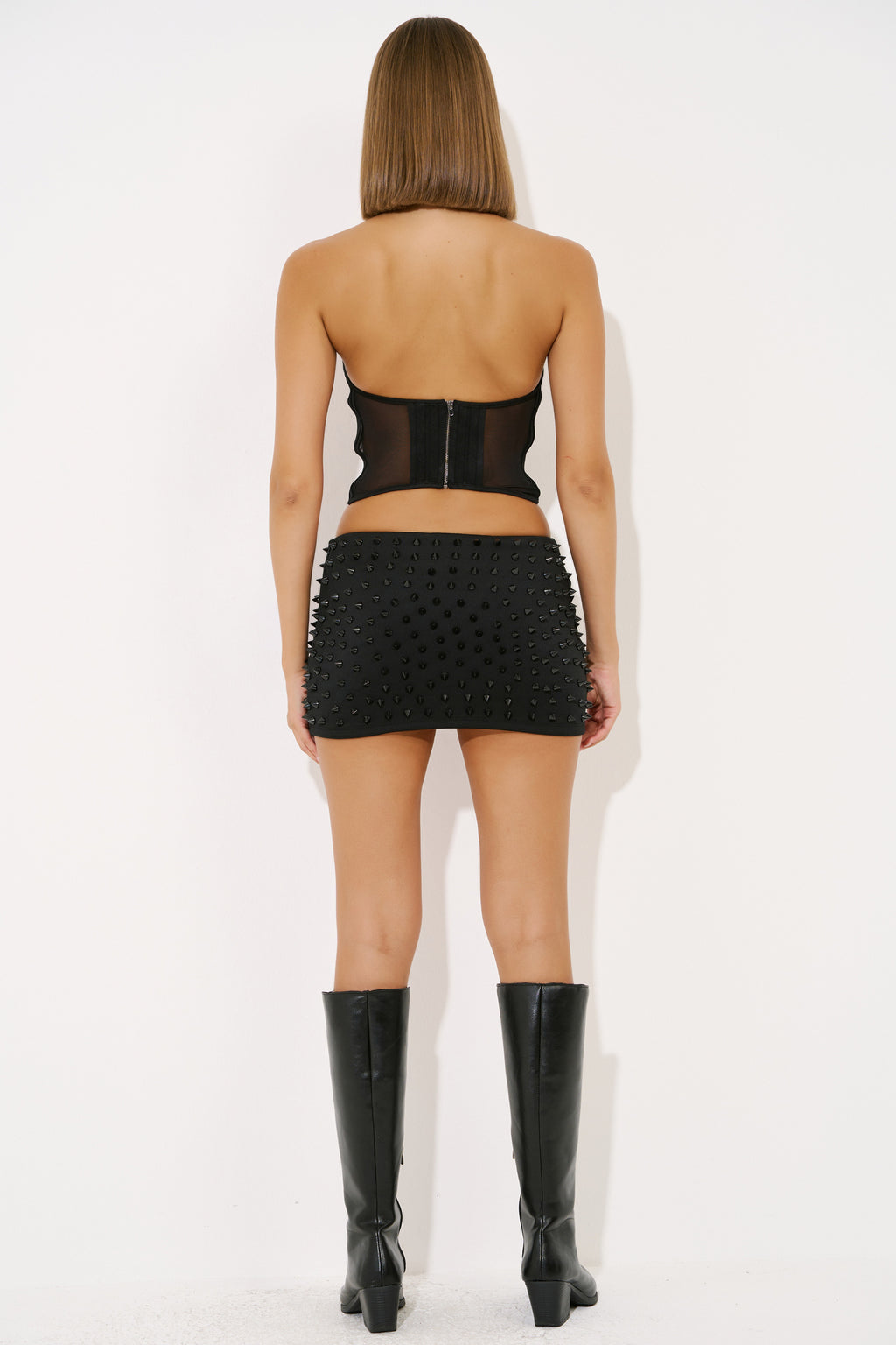 Studded Mini Skirt
