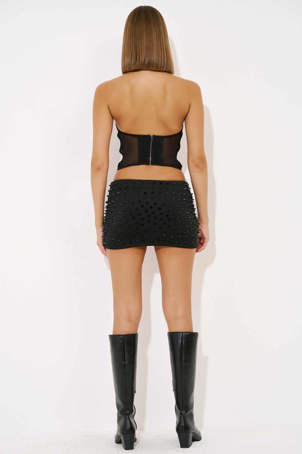 Studded Mini Skirt