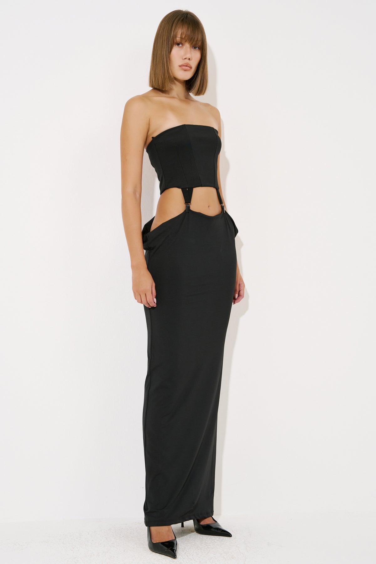 Tube Dress with Garter Clasps