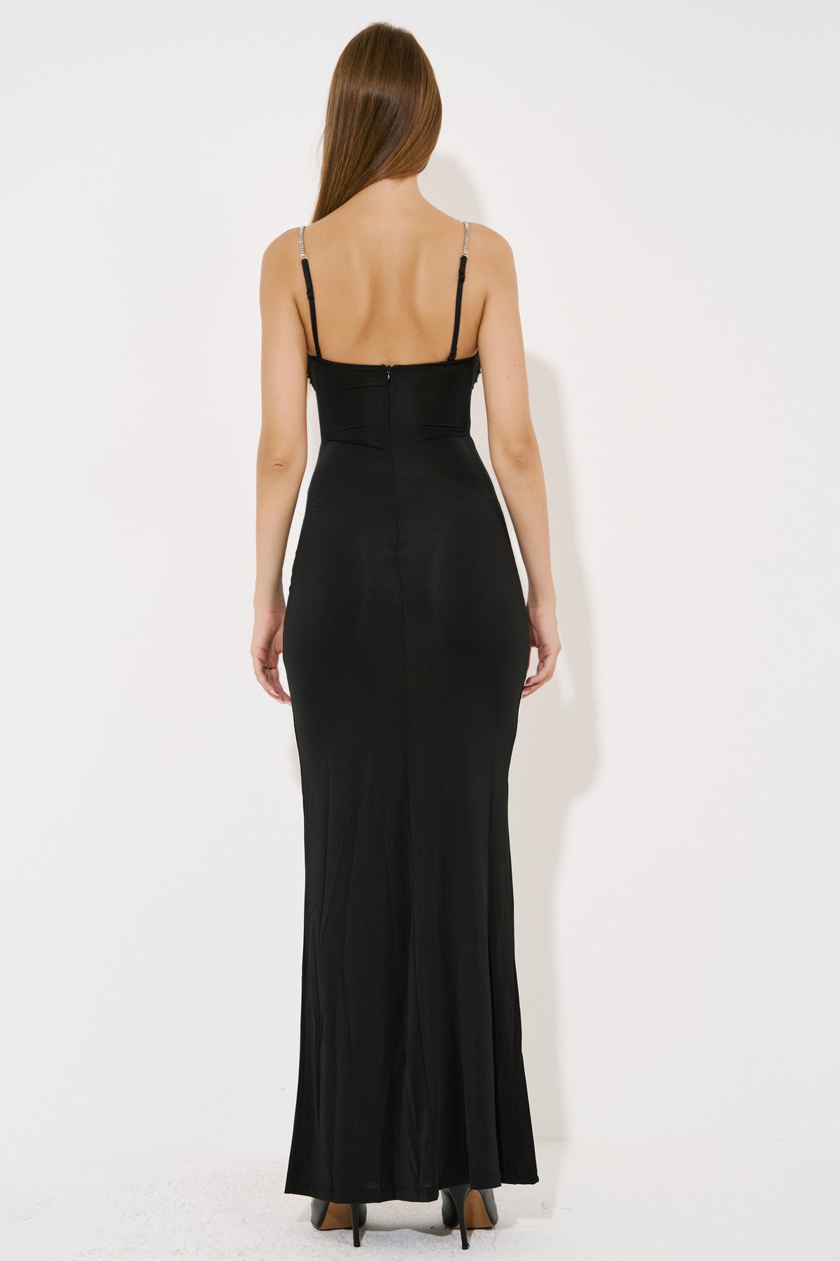 Maxi Dress with Embellished Straps
