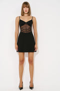 Lace-Yoke Cami Mini Dress
