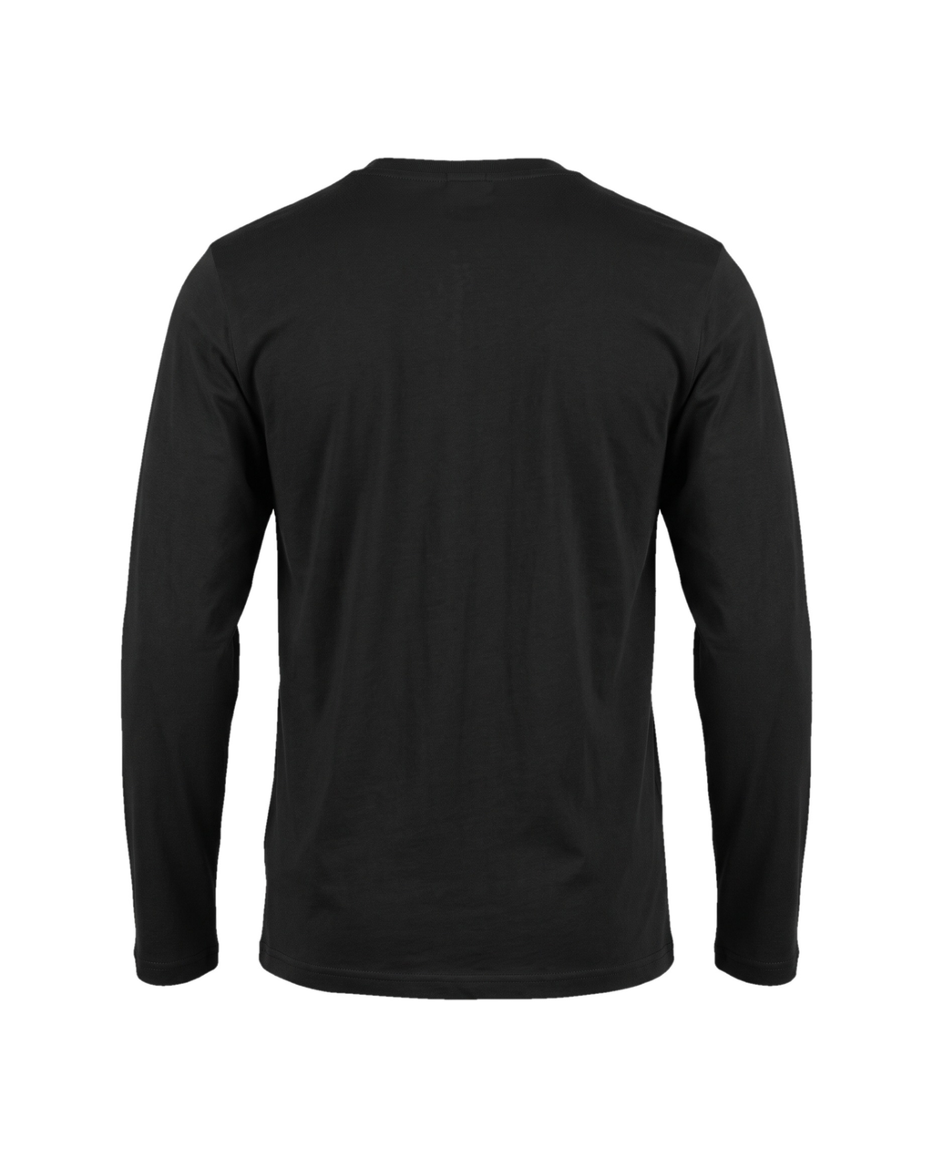 Long-Sleeve Regular siyah tişört — arka