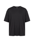 Drop-Shoulder Oversize siyah tişört — ön