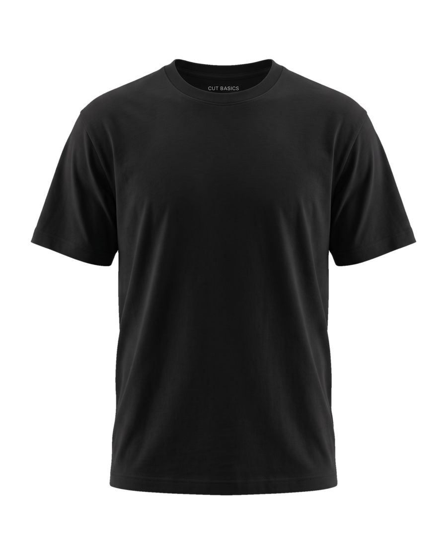 Regular Cotton-Poly Tee — Black