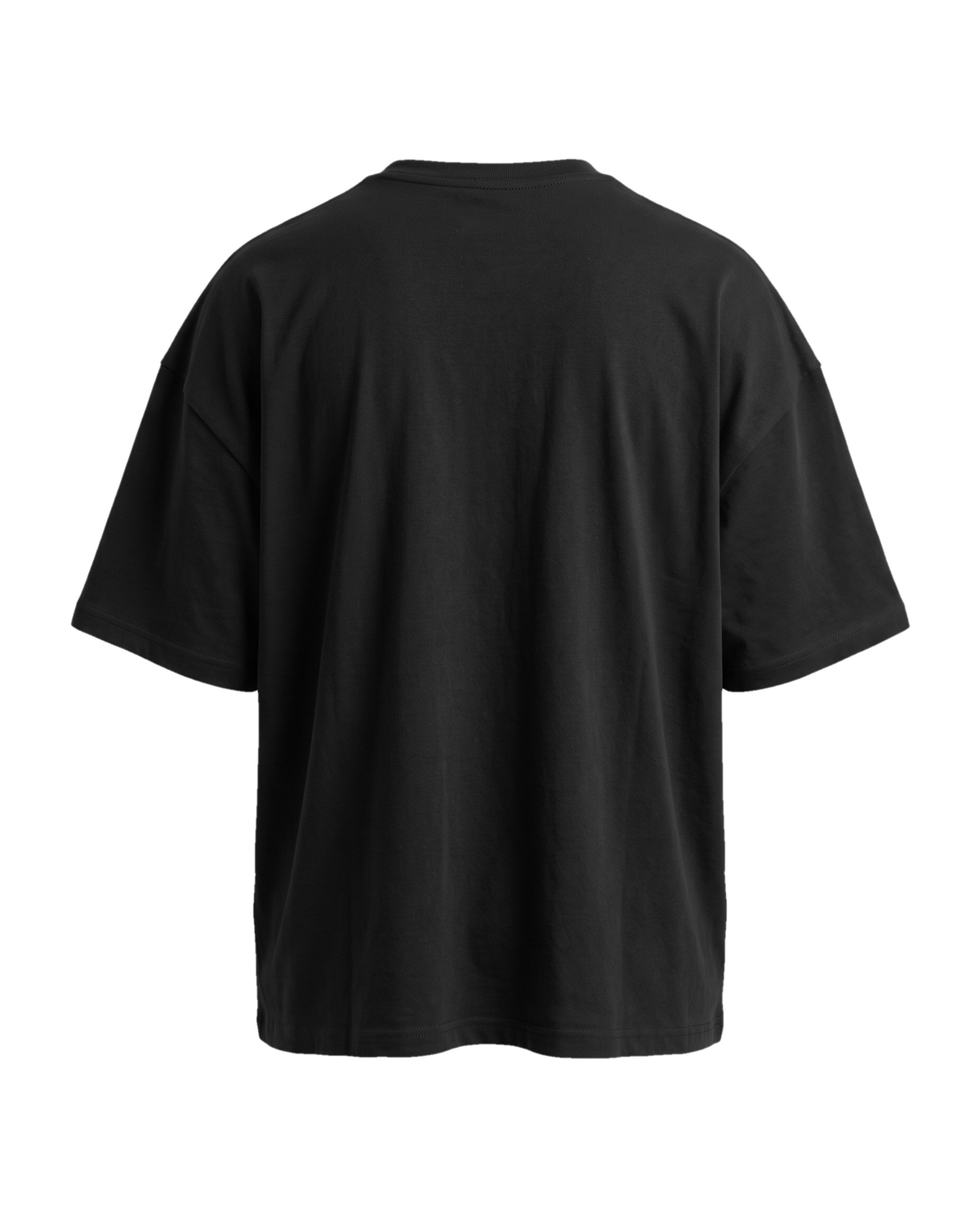Oversize Cotton-Poly siyah tişört — arka