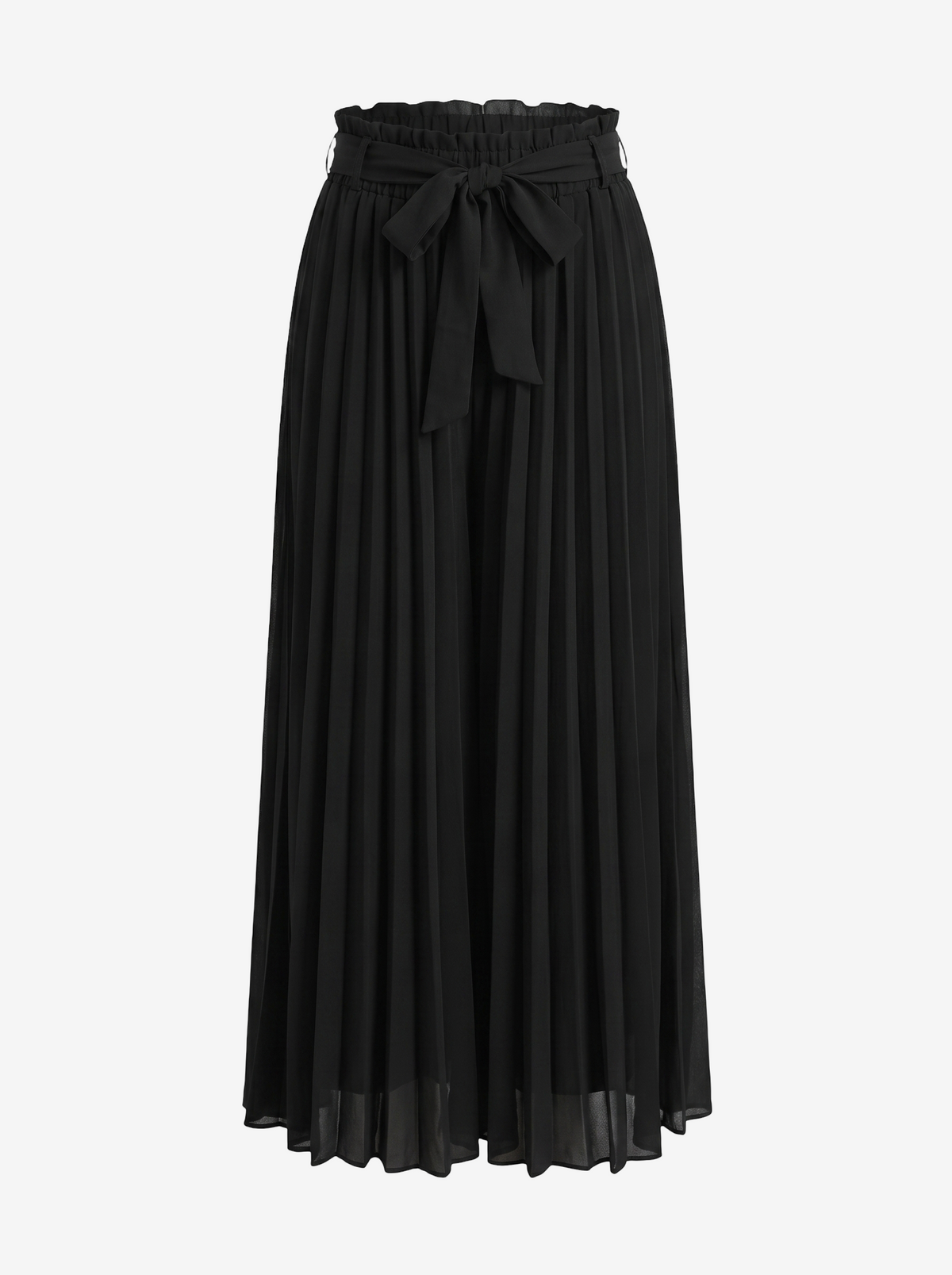 Pleated Pants with Elasticated Waist
