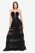 Pieced Maxi Skirt