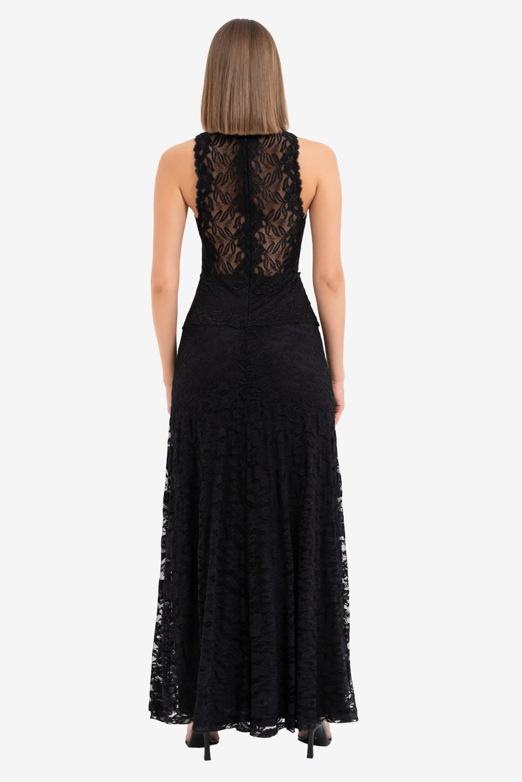 Halter Lace Maxi Dress