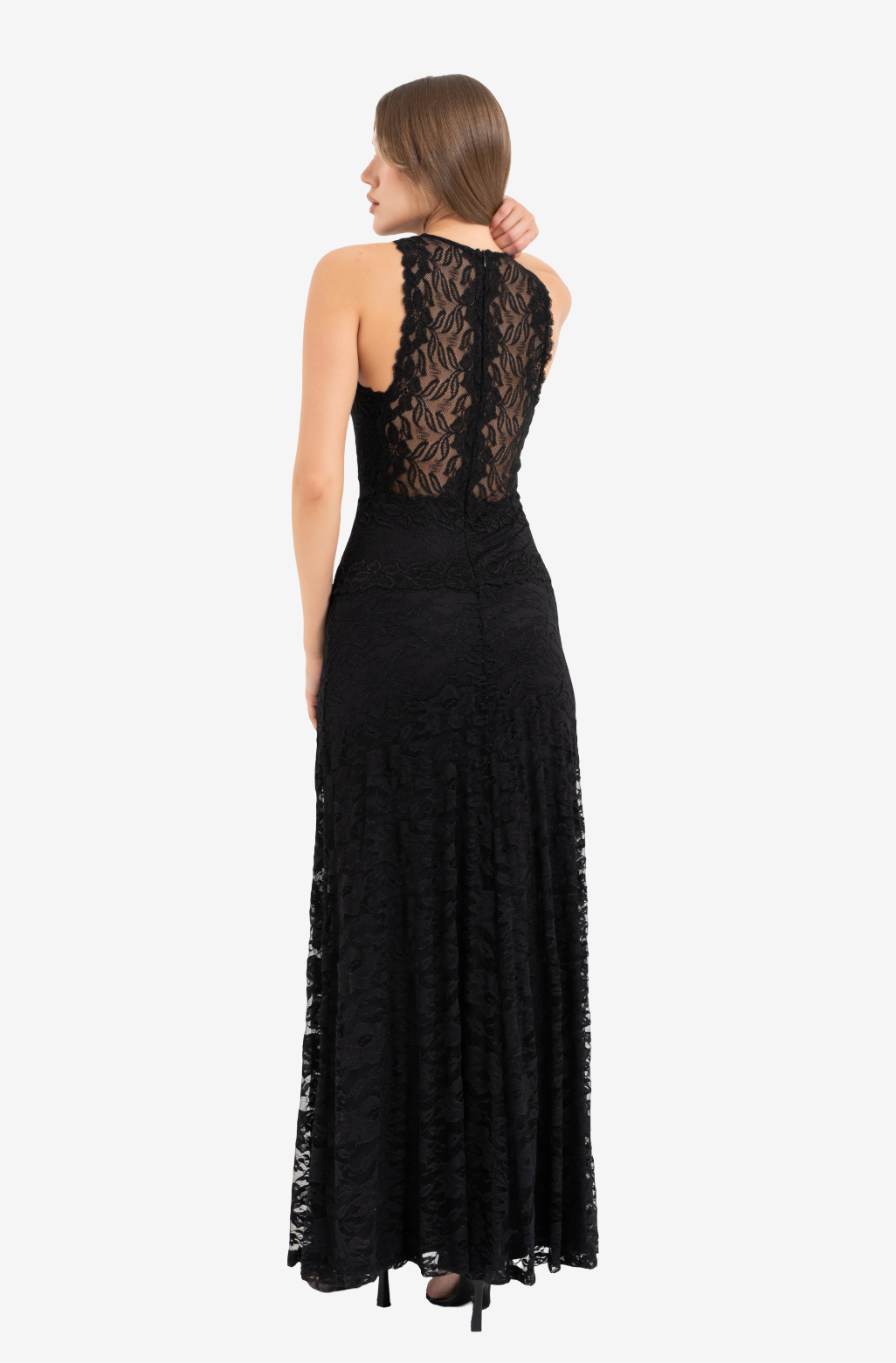Halter Lace Maxi Dress