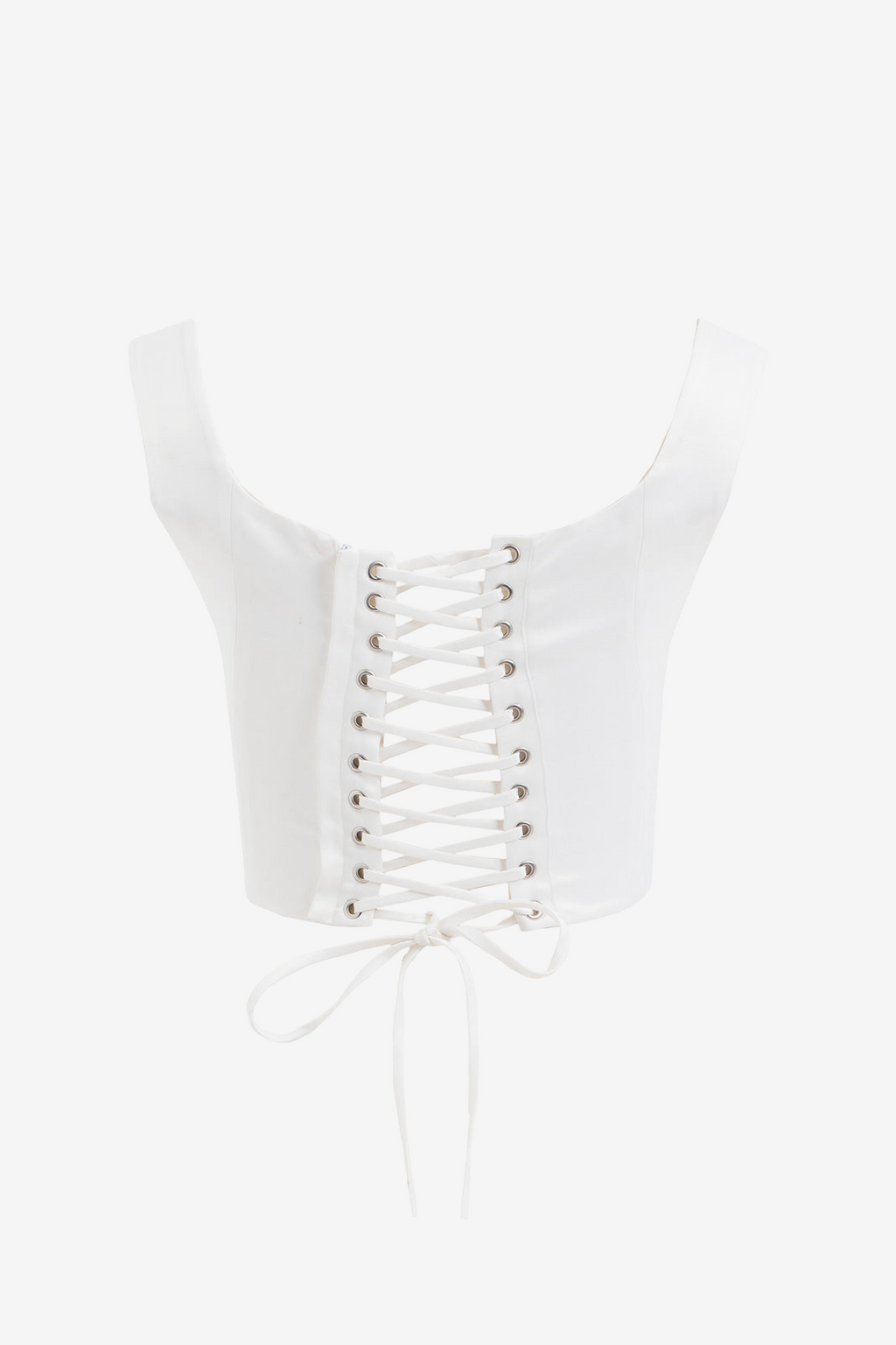 Eyelet-Back Wide-Strap Bustier