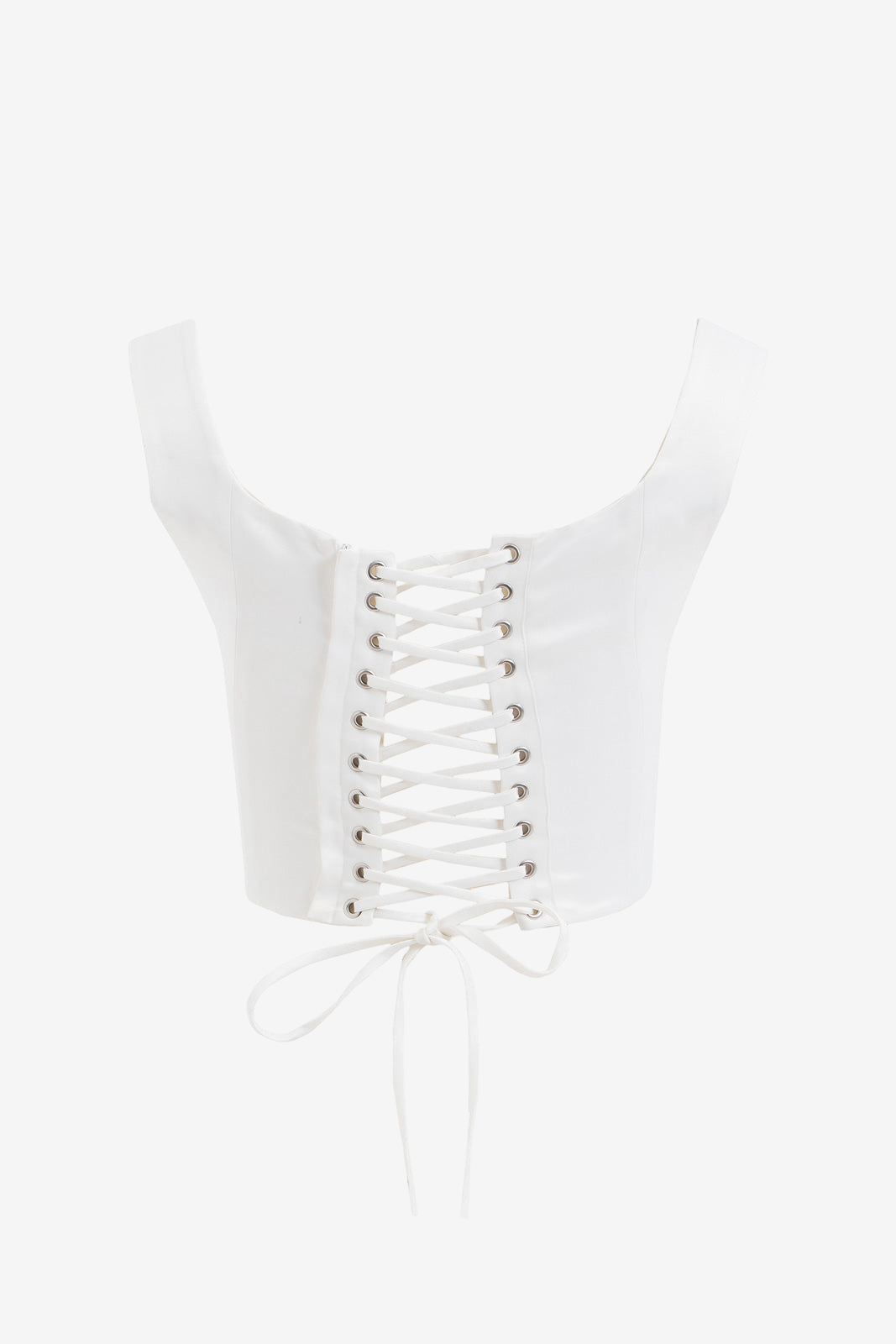 Eyelet-Back Wide-Strap Bustier