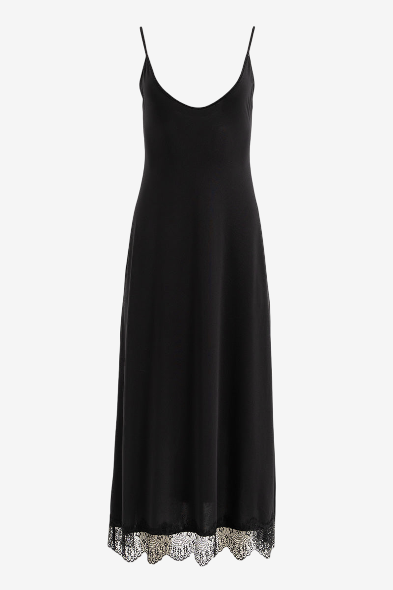 Lace-Hem V-Neck Cami Dress