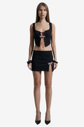 Bow-Strap Bustier & Mini Skirt Set