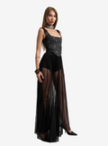 Embellished Wired Satin Bustier