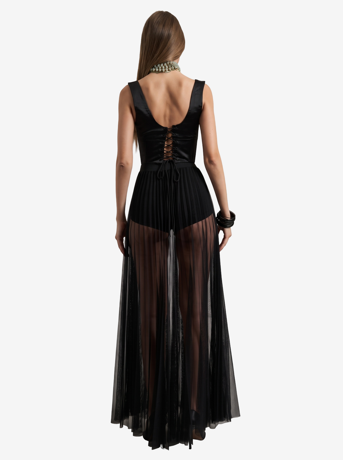 Embellished Wired Satin Bustier