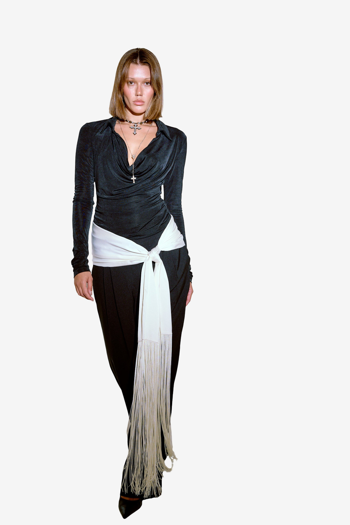 Pleated Loose-Fit Pants