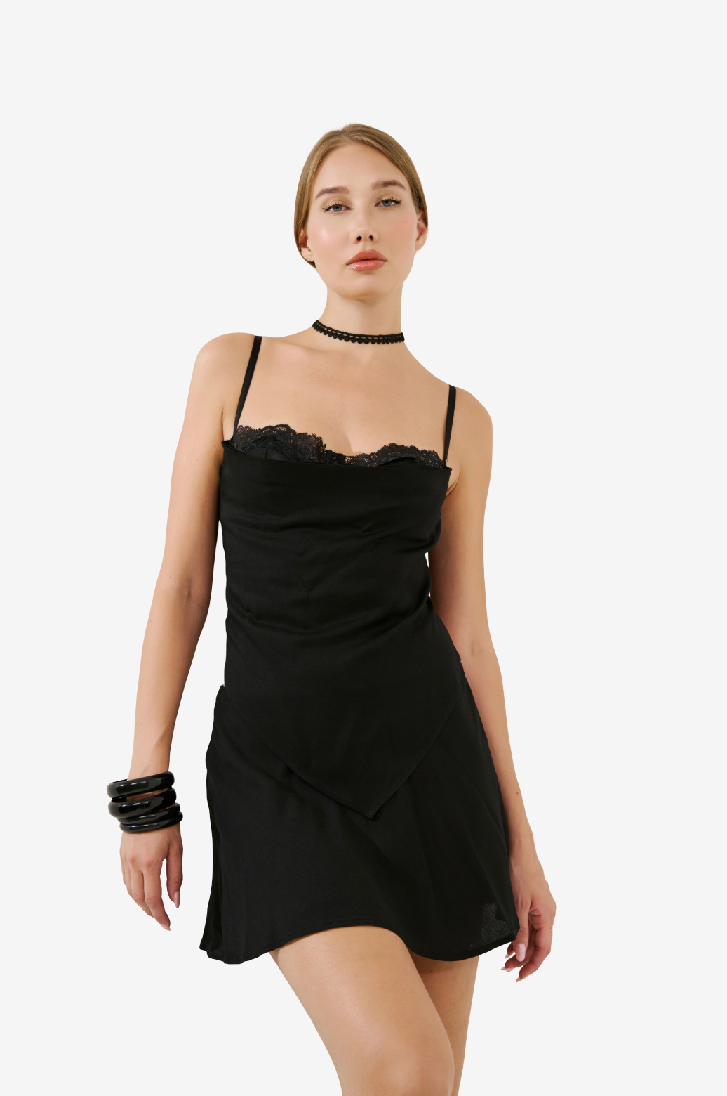 Lace-Bra Cami & Mini Skirt Set