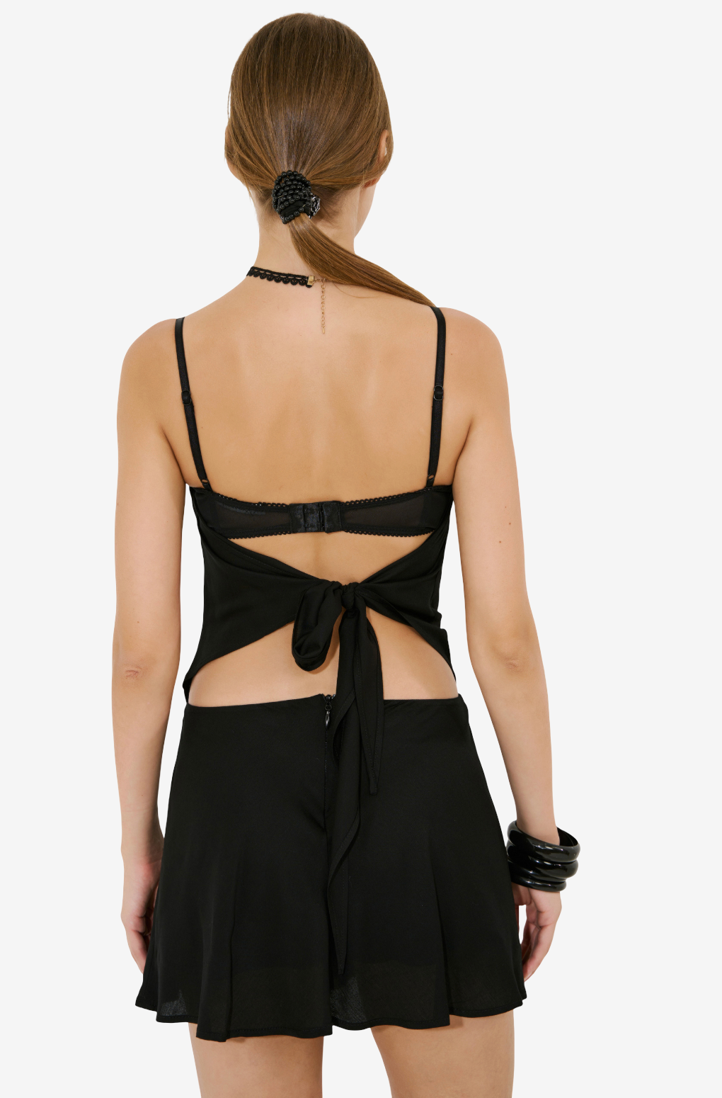 Lace-Bra Cami & Mini Skirt Set