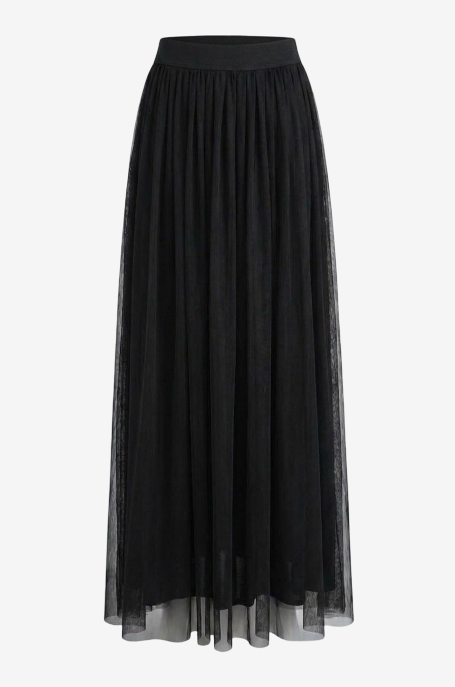 Beli Lastikli Tül Maxi Etek