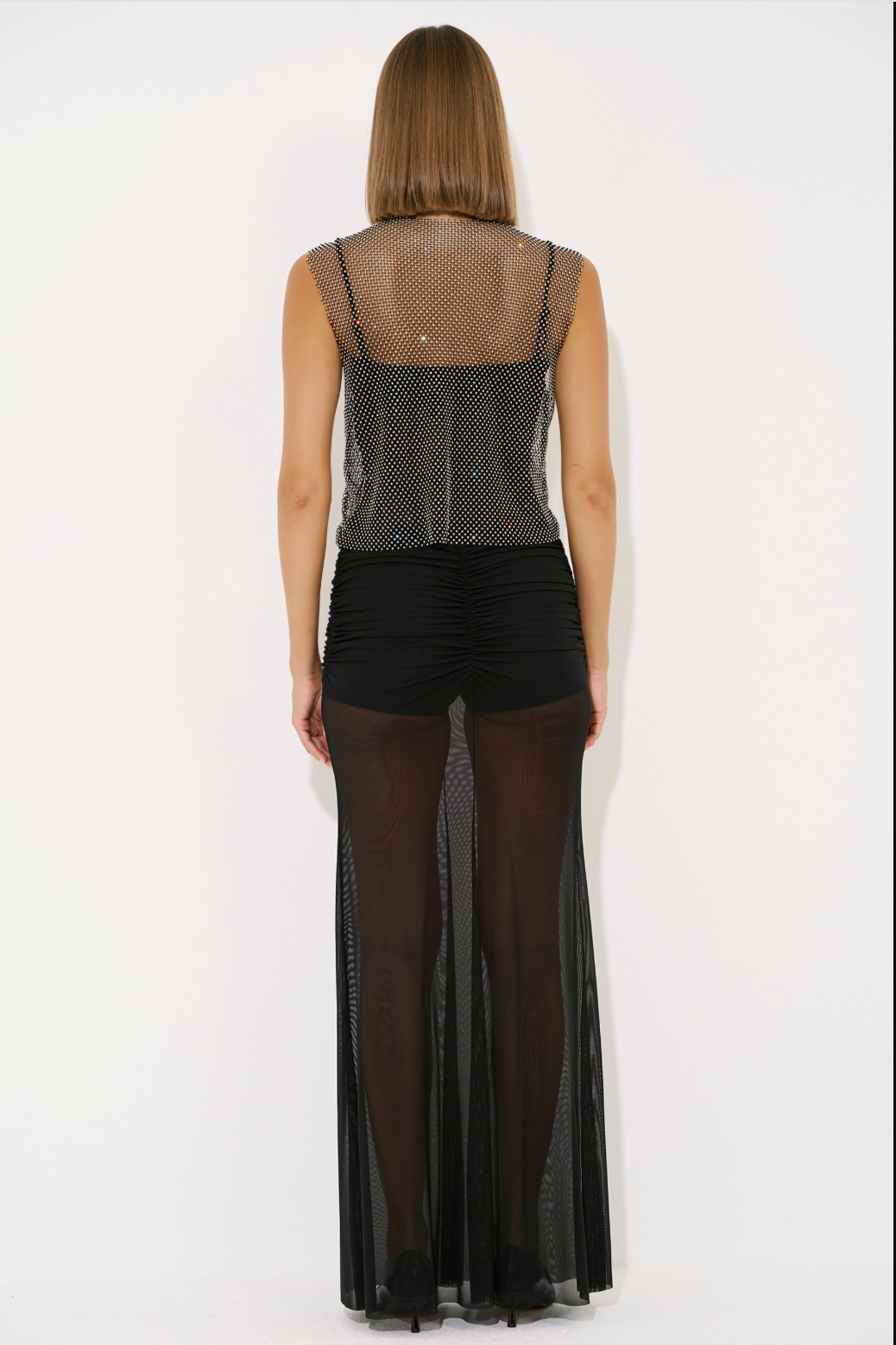 Embellished Net Top