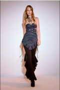 Self-Tie Mini Leaf Dress