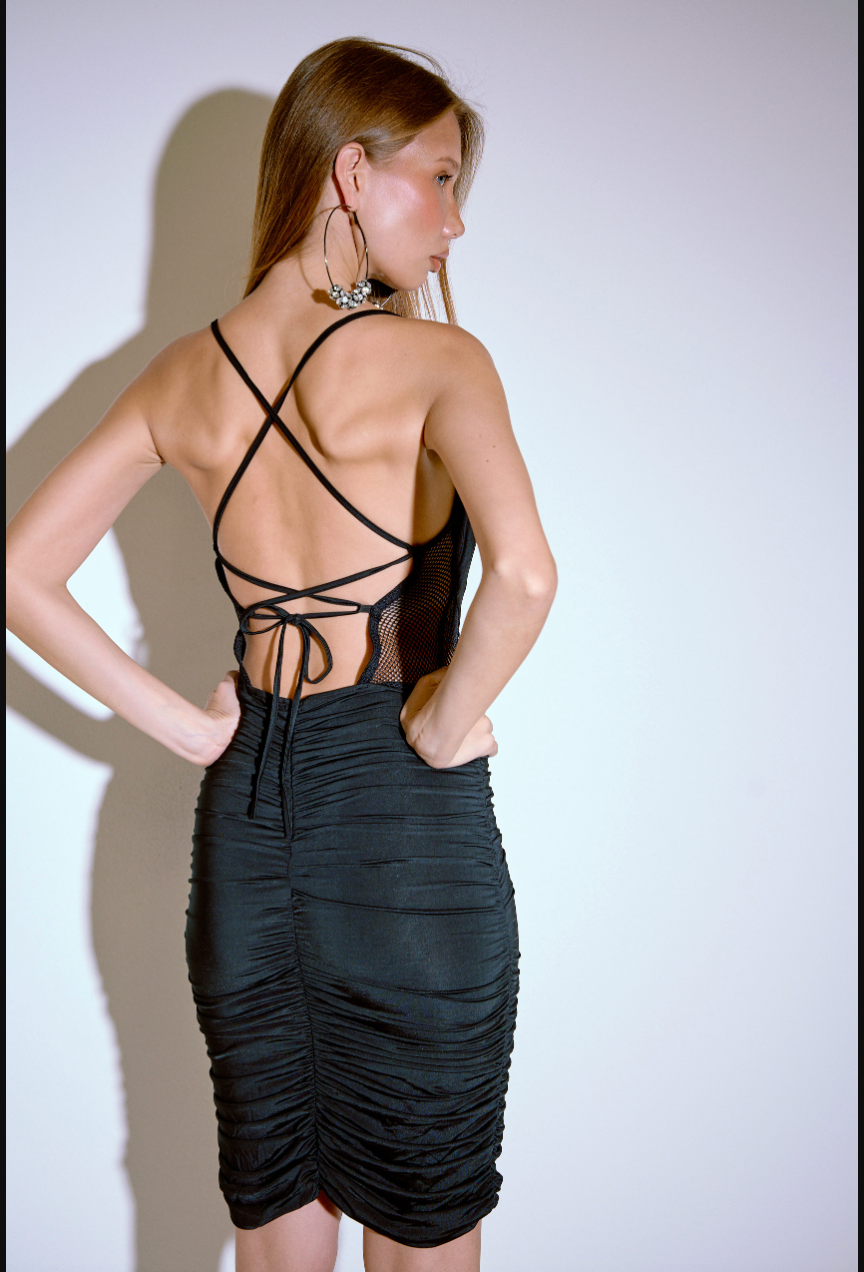 Backless Ruched Dress