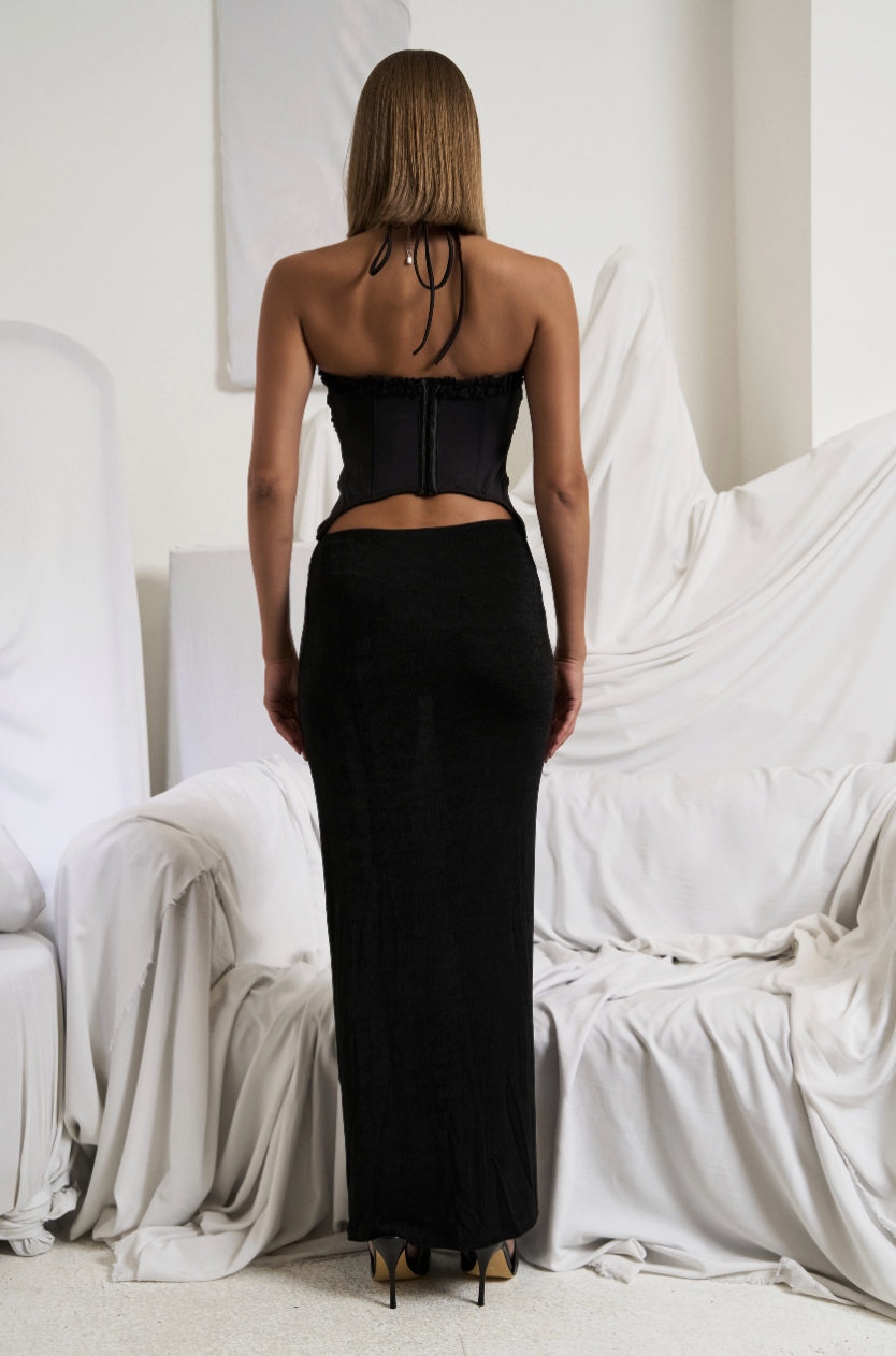 Ruched Maxi Skirt