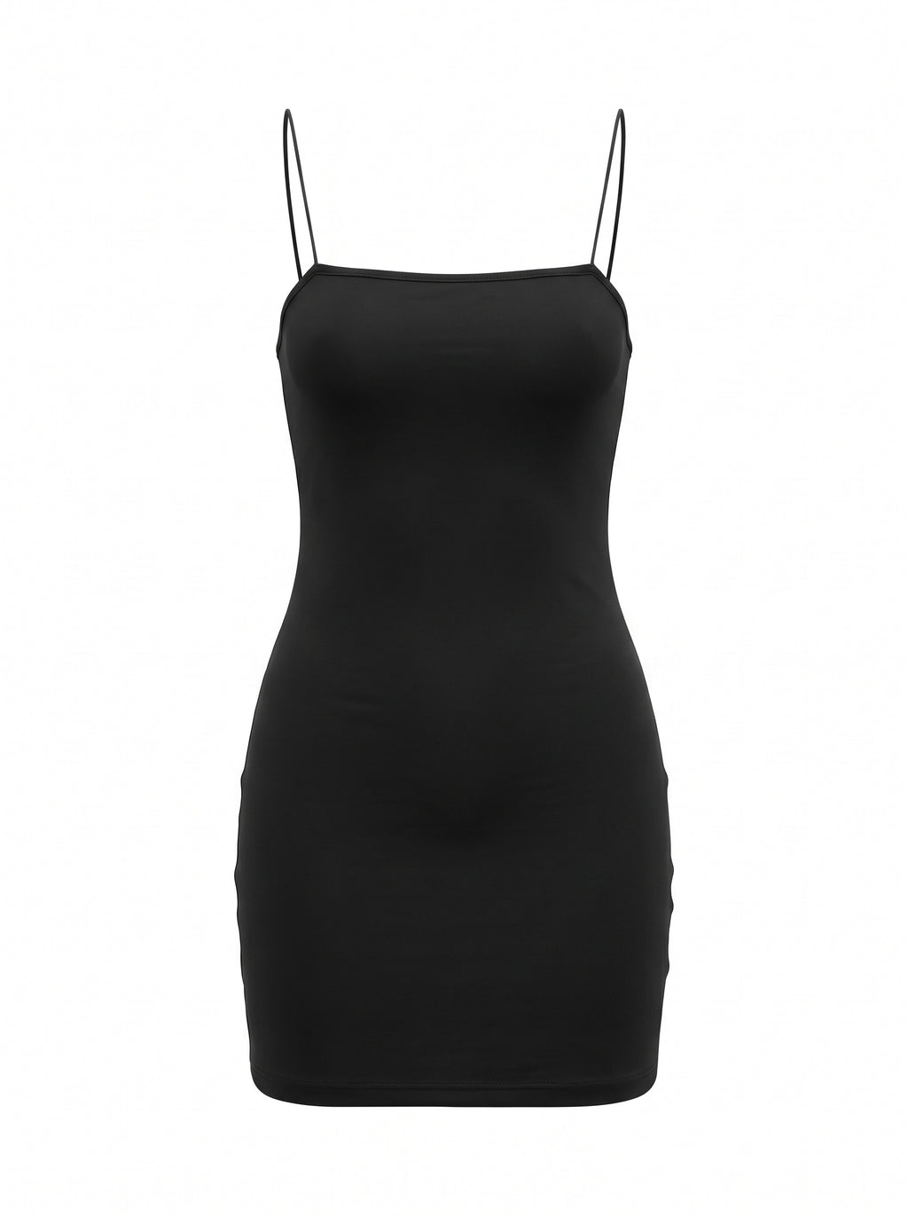 İp Askılı Dar Mini Elbise Black - Black - ön