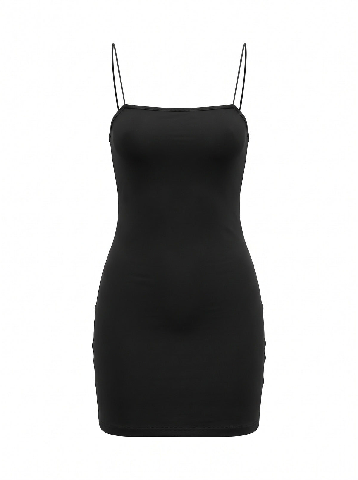 İp Askılı Dar Mini Elbise Black - Black - ön