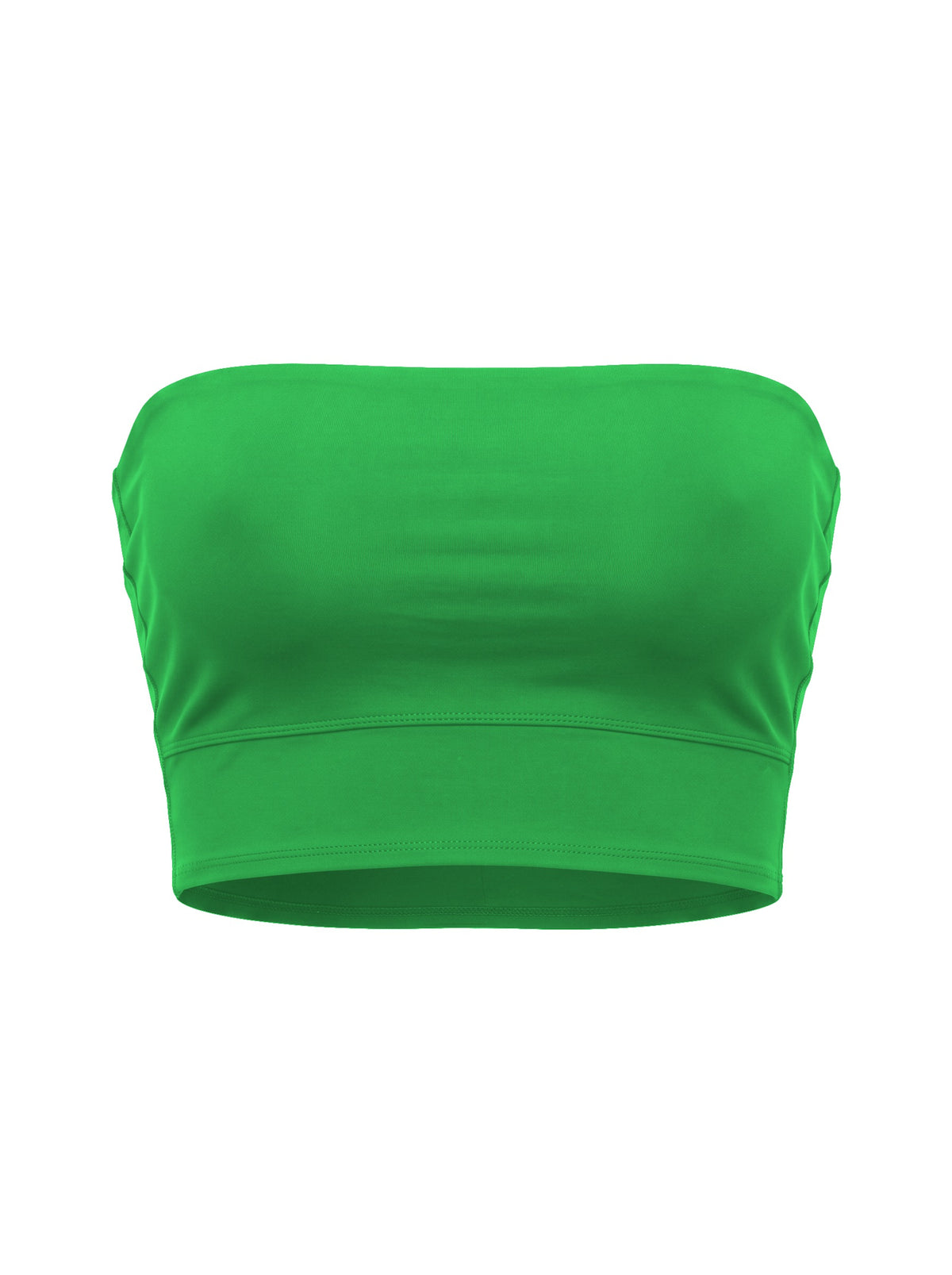 Dikişsiz Straplez Büstiyer Black - Kelly Green - ön