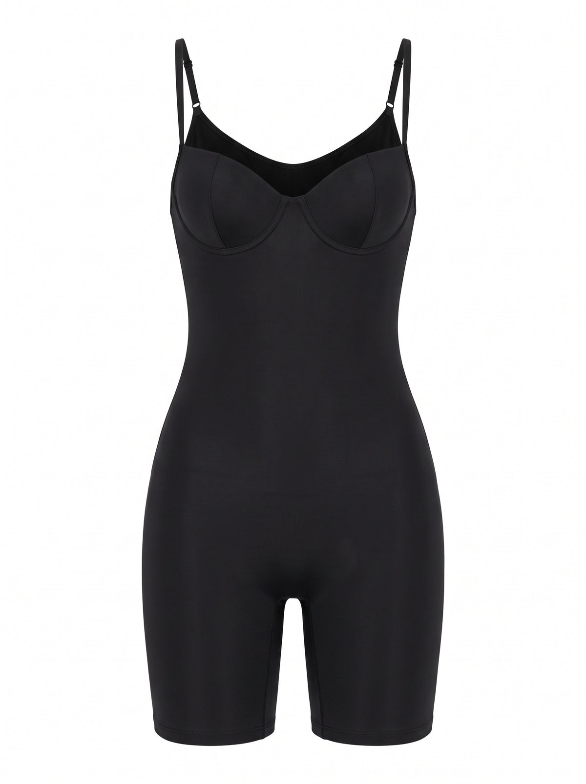 Süngerli Askılı Biker Tulum Black - Black - ön
