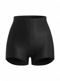 Yüksek Bel Mini Korse Şort - Black - ön