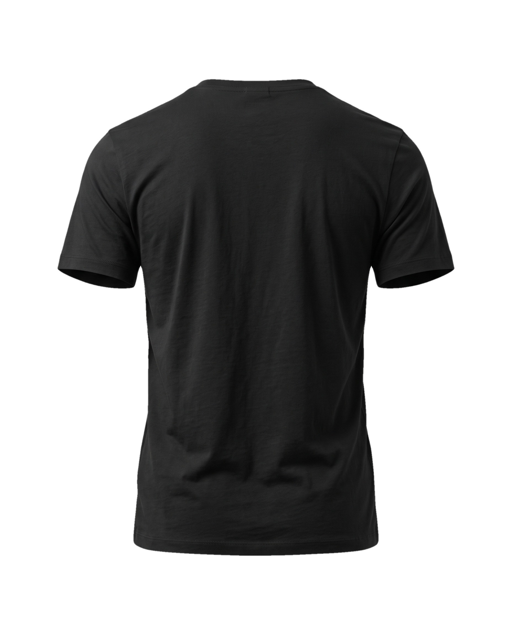 Modal Fitted Crew siyah tişört — arka