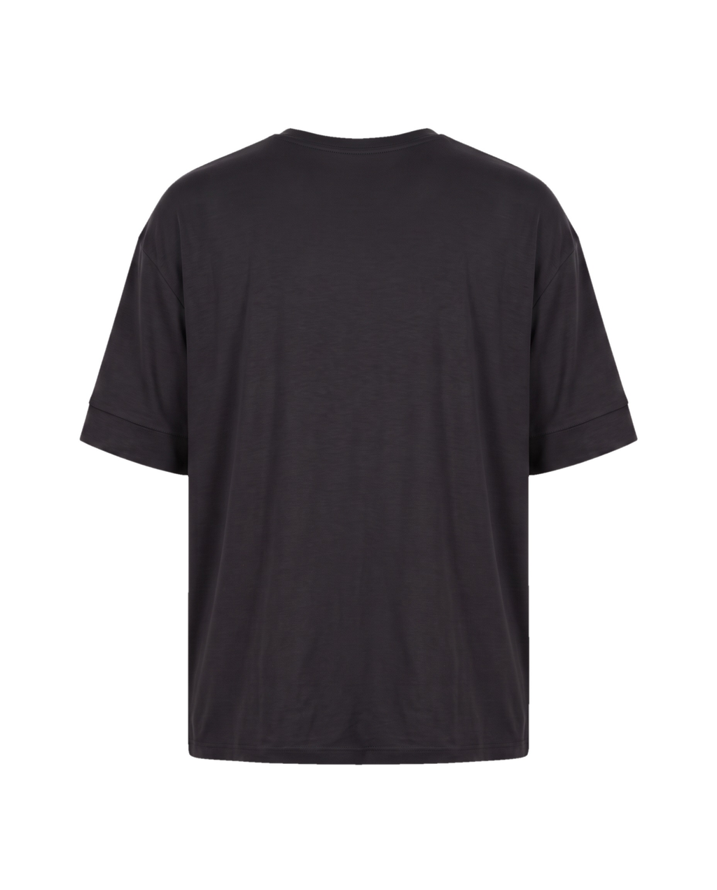 Drop-Shoulder Oversize siyah tişört — arka