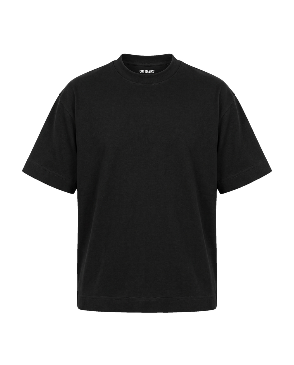 Heavyweight Oversize siyah tişört — ön