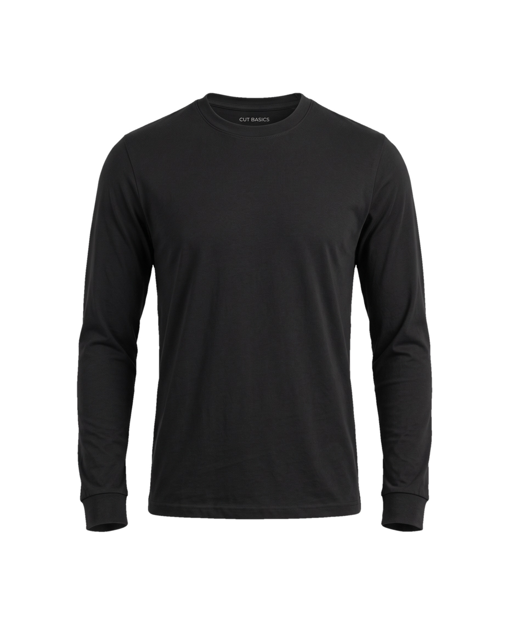 Modal Long-Sleeve siyah tişört — ön