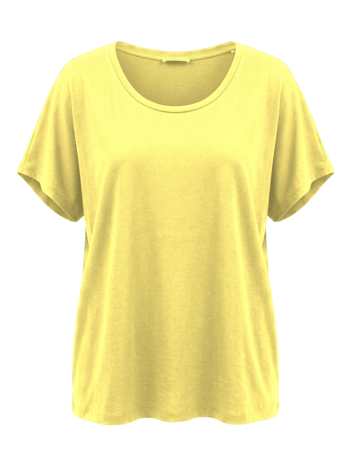Oversize Kısa Kollu Tişört - Sarı - ön