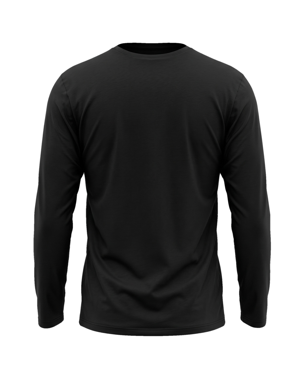 Long-Sleeve V-Neck siyah tişört — arka