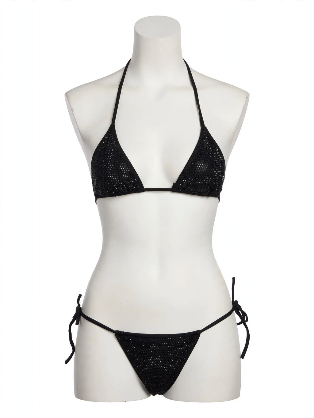 Taşlı Üçgen Bikini Takımı - ghost ön