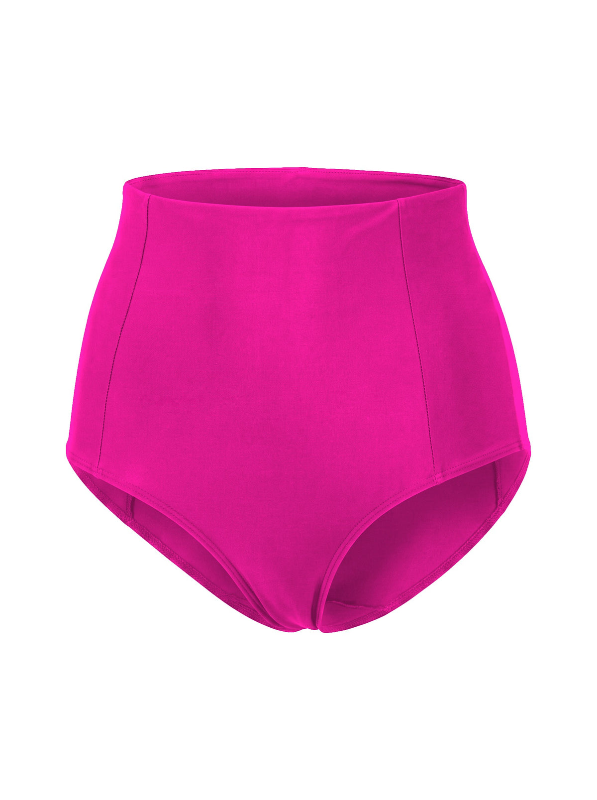 Yüksek Bel Brezilya Kesim Tayt Şort - New Fuschia - ön